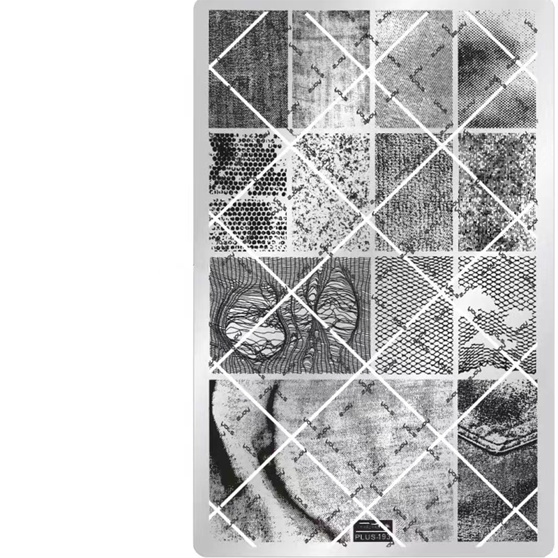 Fabric theme Nail Art Stamping Plate for DIY Manicure Salon Design Supplies Tools