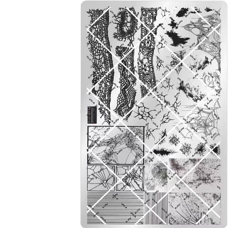 Fabric theme Nail Art Stamping Plate for DIY Manicure Salon Design Supplies Tools