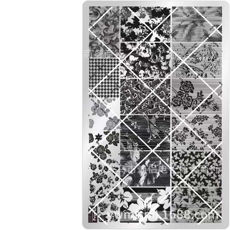 Flowers Theme Nail Art Stamping Plate for DIY Manicure Salon Design Supplies Tools