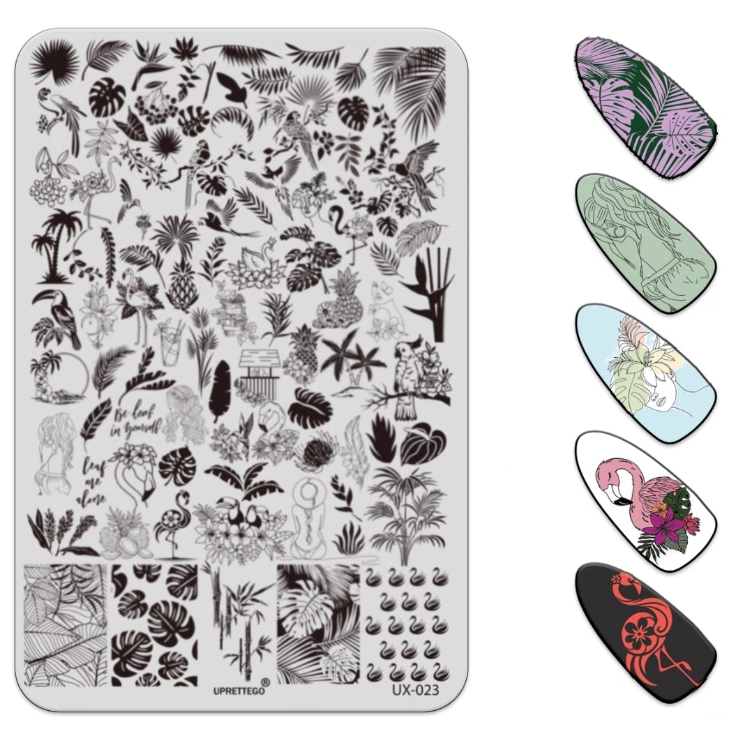 Flowers Theme Nail Art Stamping Plate for DIY Manicure Salon Design Supplies Tools