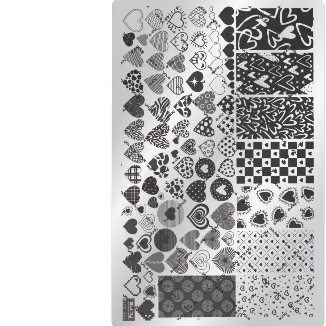 Heart theme Nail Art Stamping Plate for DIY Manicure Salon Design Supplies Tools