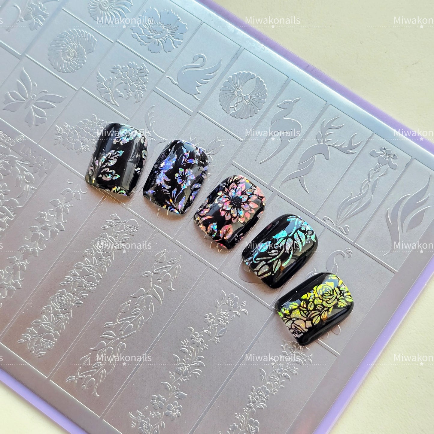 Flowers Theme Nail Art Stamping Plate for DIY Manicure Salon Design Supplies Tools