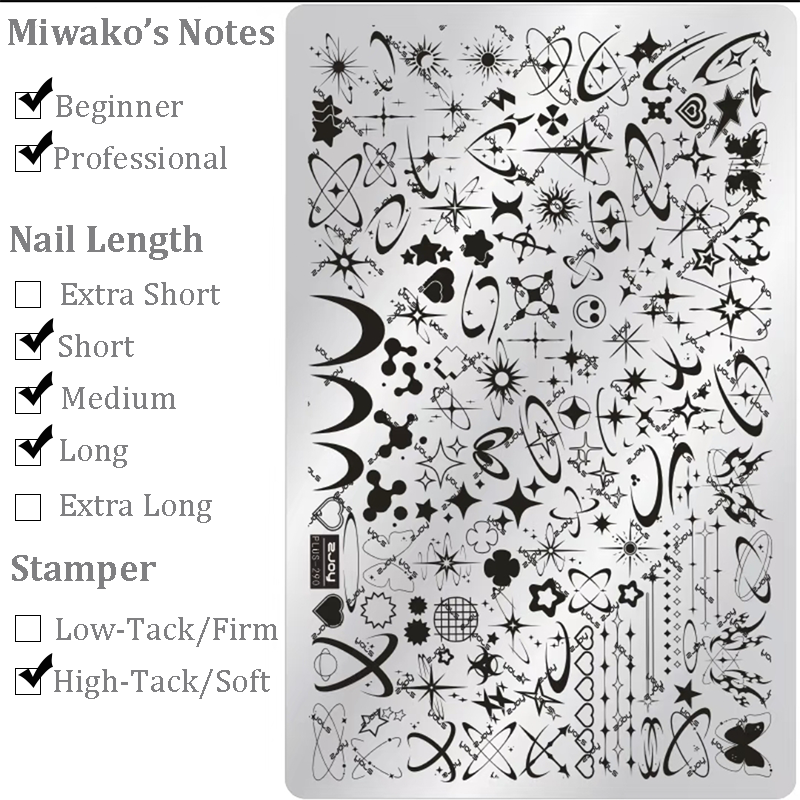Star theme Nail Art Stamping Plate for DIY Manicure Salon Design Supplies Tools