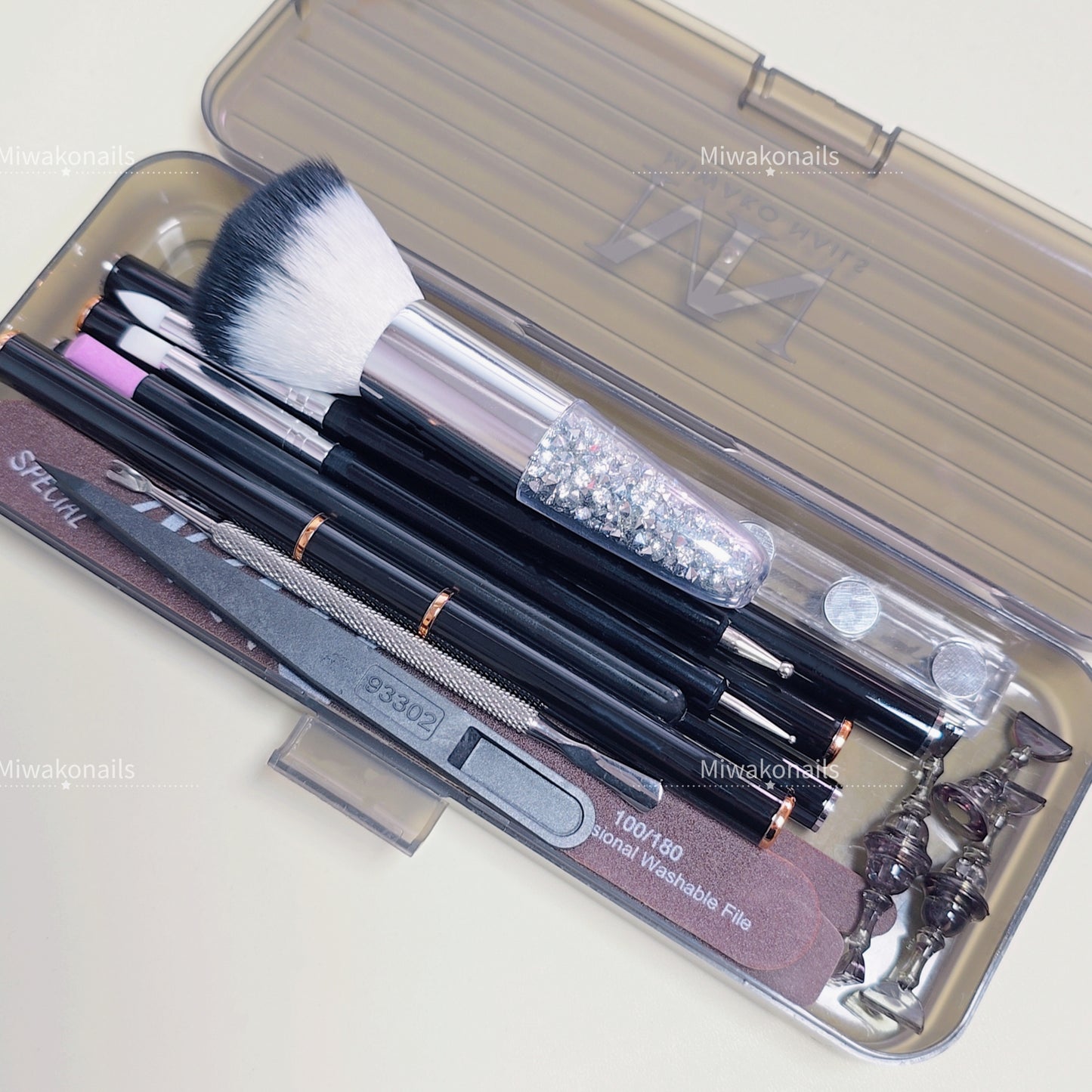 Beginner Nail Gel Kit with Handheld UV Light and Tool - 5 Colors Nail Gel Set with Base and Matte & Glossy Top Coat and Shaping File, Cuticle Tool, Nail Art Brush, Rhinestone Tool