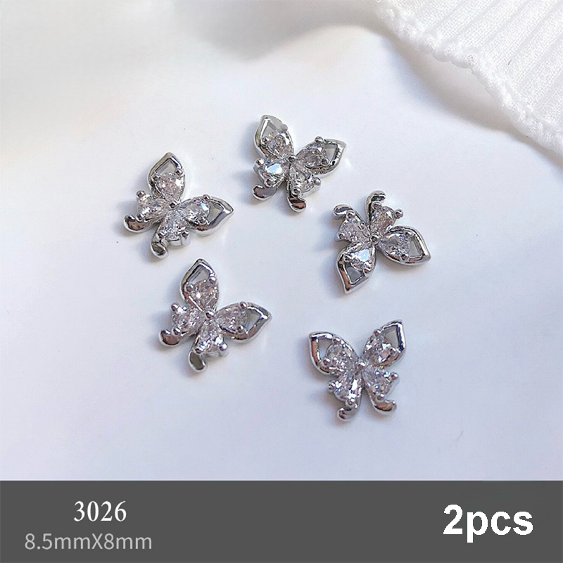 Butterfly Shape Charms - BR05 3D Alloy Rhinestones Shiny Gems Nail Crystal Decoration