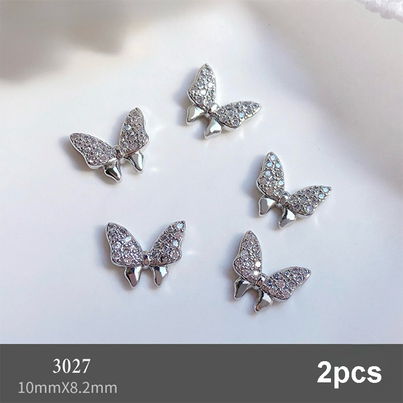 Butterfly Shape Charms - BR05 3D Alloy Rhinestones Shiny Gems Nail Crystal Decoration