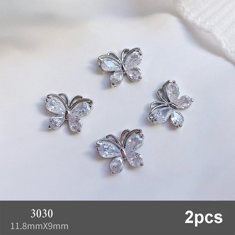 Butterfly Shape Charms - BR05 3D Alloy Rhinestones Shiny Gems Nail Crystal Decoration