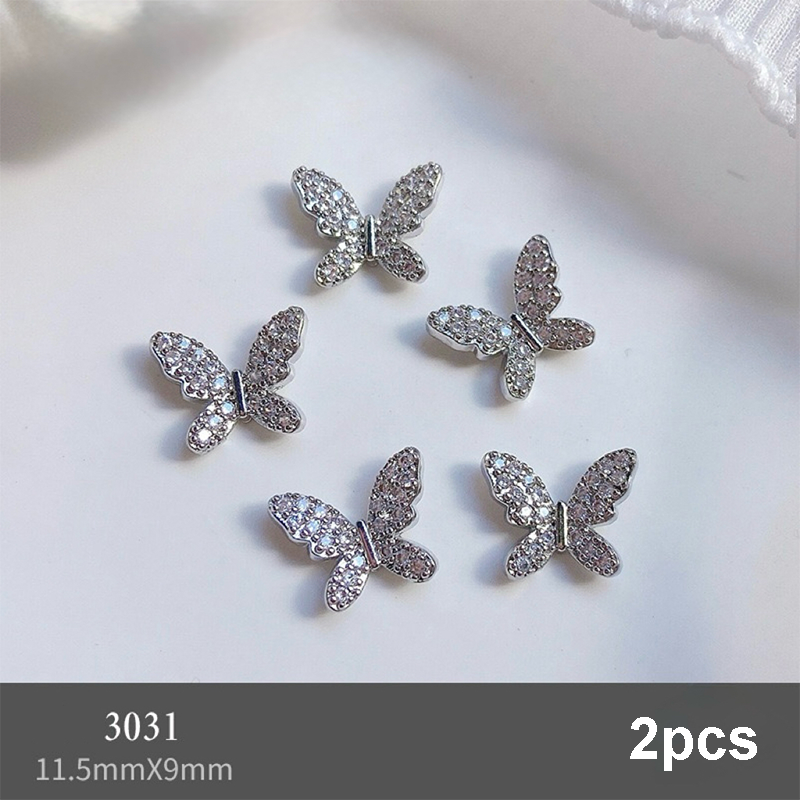 Butterfly Shape Charms - BR05 3D Alloy Rhinestones Shiny Gems Nail Crystal Decoration
