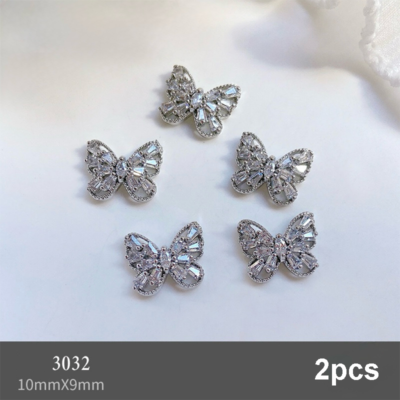 Butterfly Shape Charms - BR05 3D Alloy Rhinestones Shiny Gems Nail Crystal Decoration