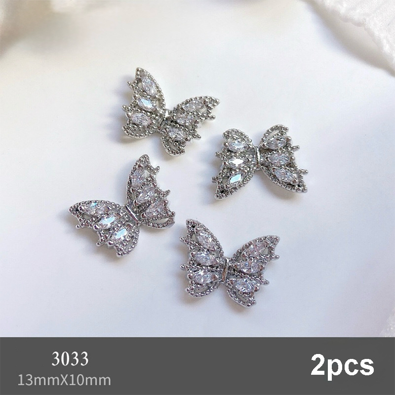 Butterfly Shape Charms - BR05 3D Alloy Rhinestones Shiny Gems Nail Crystal Decoration