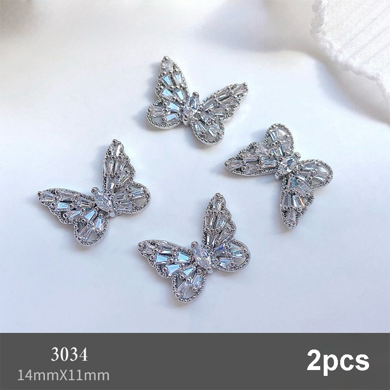 Butterfly Shape Charms - BR05 3D Alloy Rhinestones Shiny Gems Nail Crystal Decoration