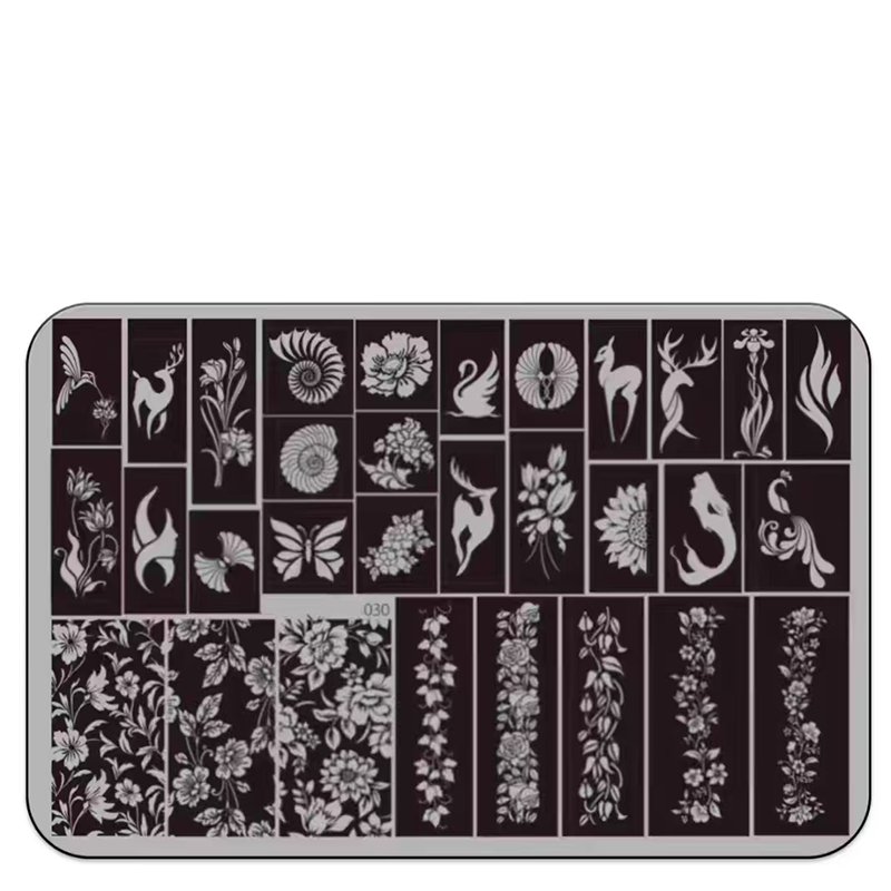 Flowers Theme Nail Art Stamping Plate for DIY Manicure Salon Design Supplies Tools
