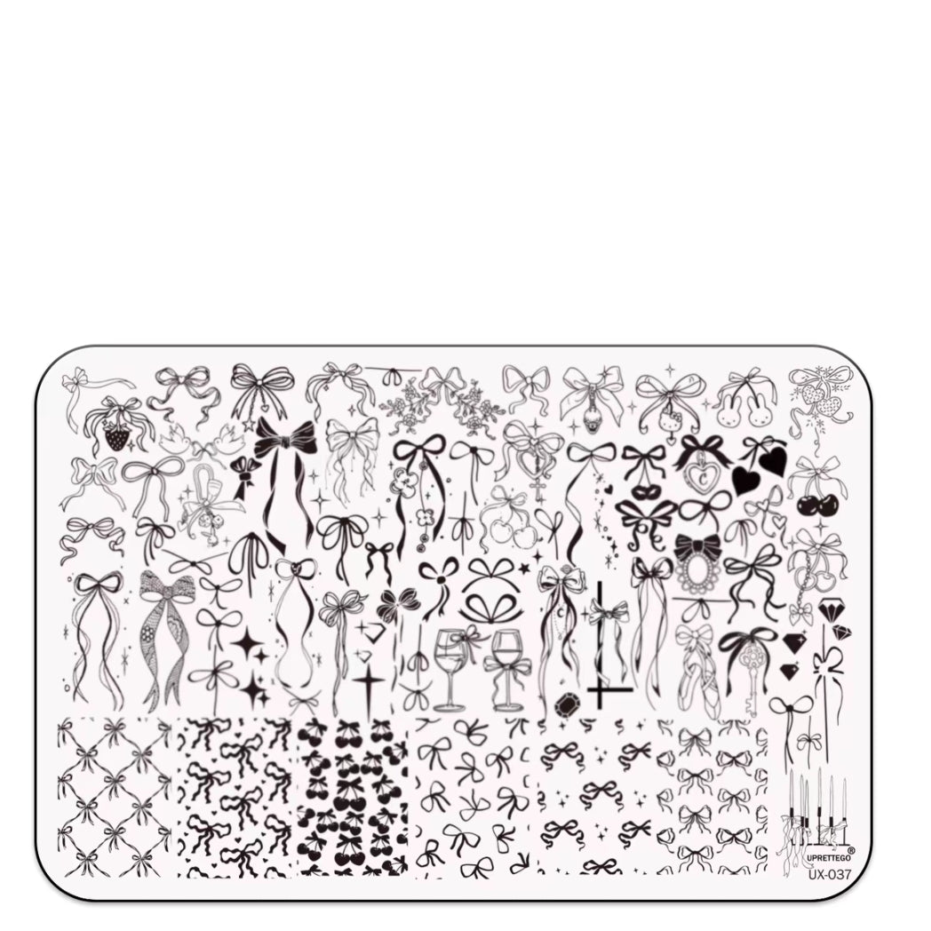 Bow theme Nail Art Stamping Plate for DIY Manicure Salon Design Supplies Tools