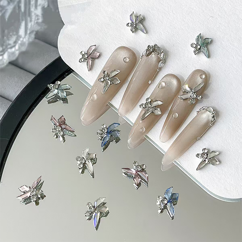 Flower Shape Charms - FR06 3D Rhinestones Colorful Shiny Gems Nail Crystal Decoration