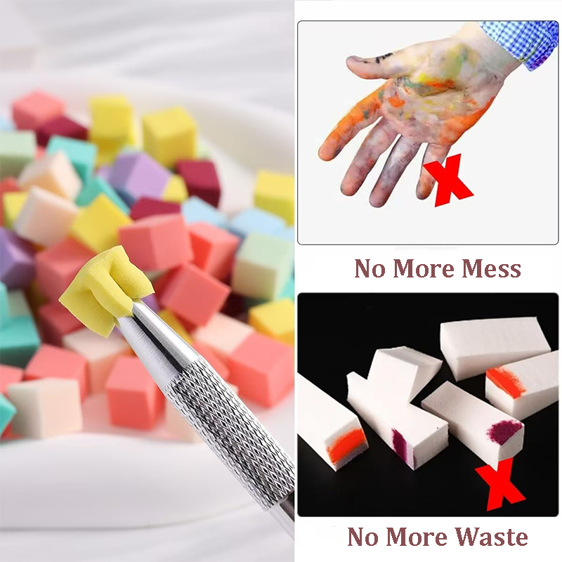 Nail Sponges For Beginner Professional- with Storage Box Grabbing Pen For Ombre Brush Gradient DIY Nail Art