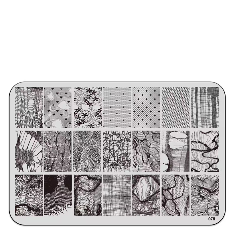 Fabric theme Nail Art Stamping Plate for DIY Manicure Salon Design Supplies Tools