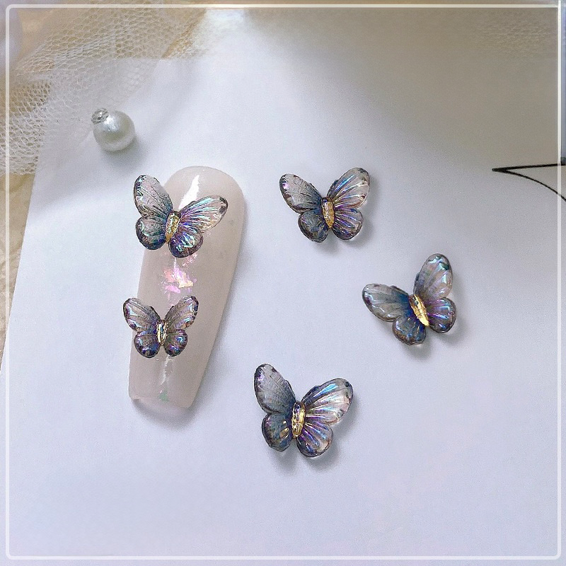 Butterfly Shape Charms - BP01 3D Resin Colorful Shiny Nail Decoration