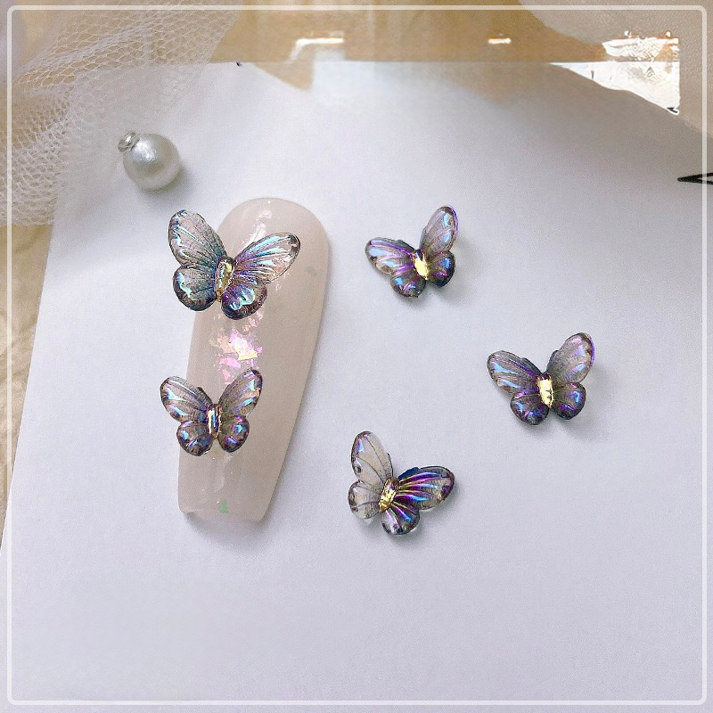Butterfly Shape Charms - BP01 3D Resin Colorful Shiny Nail Decoration