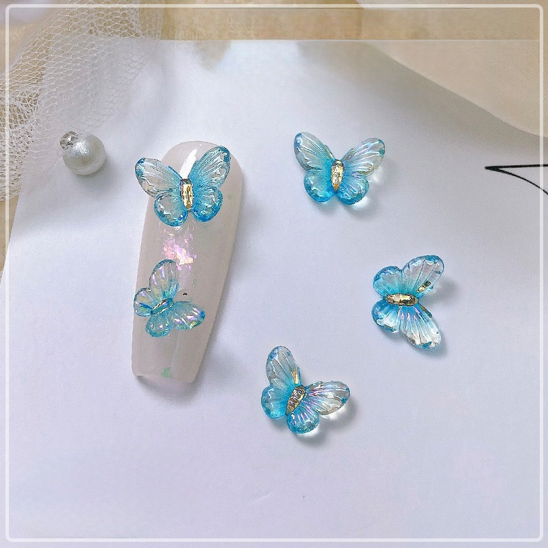 Butterfly Shape Charms - BP01 3D Resin Colorful Shiny Nail Decoration