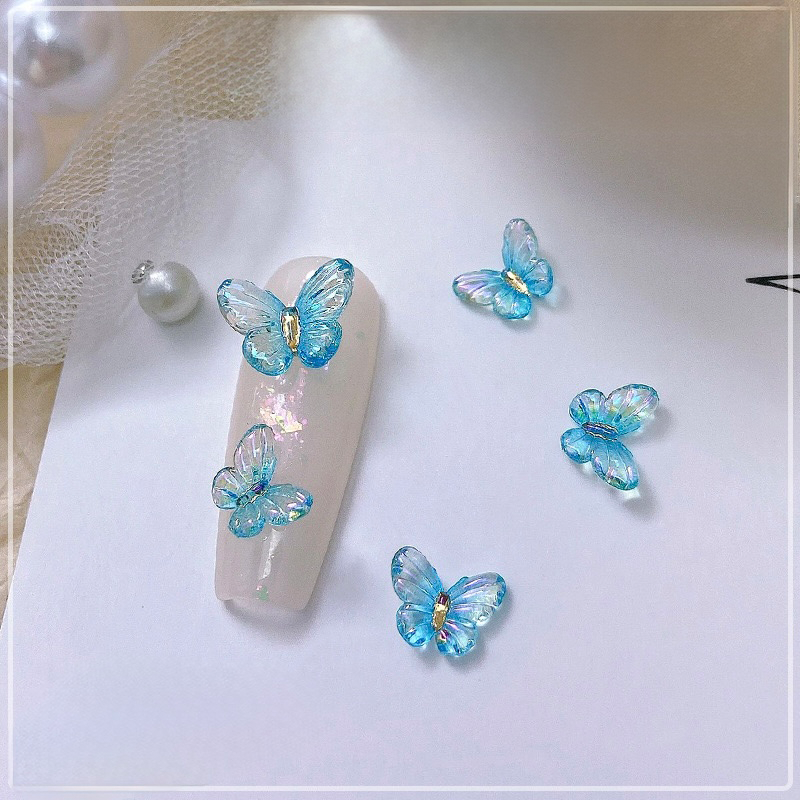 Butterfly Shape Charms - BP01 3D Resin Colorful Shiny Nail Decoration