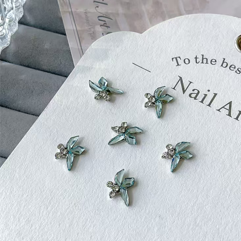 Flower Shape Charms - FR06 3D Rhinestones Colorful Shiny Gems Nail Crystal Decoration