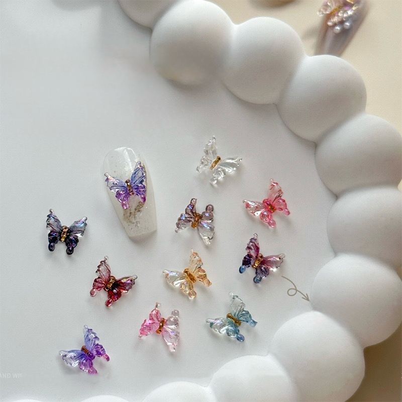 Butterfly Shape Charms - BP02 3D Resin Colorful Shiny Nail Decoration