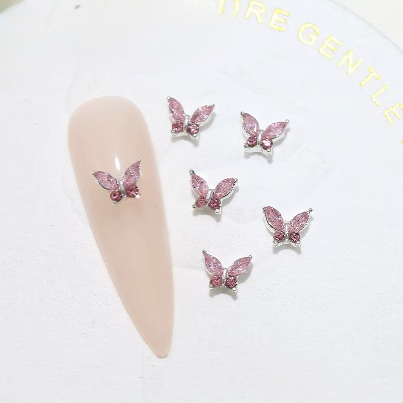 Butterfly Shape Charms - BR03 3D Alloy Colorful Rhinestones Shiny Gems Nail Crystal Decoration