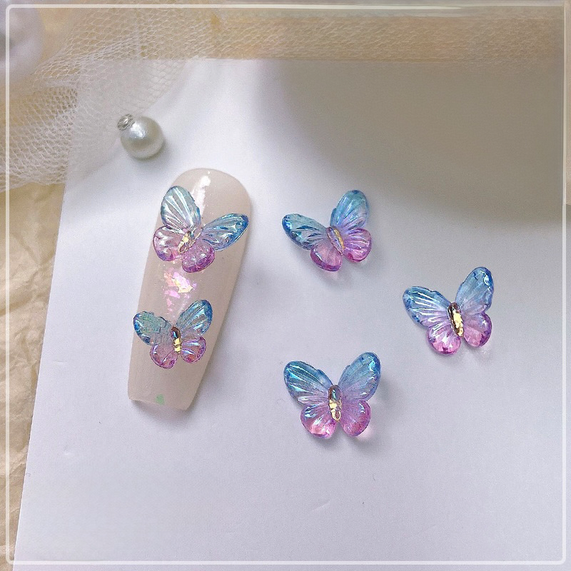 Butterfly Shape Charms - BP01 3D Resin Colorful Shiny Nail Decoration