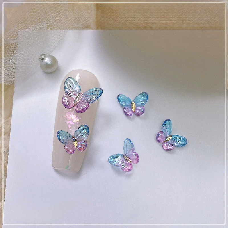 Butterfly Shape Charms - BP01 3D Resin Colorful Shiny Nail Decoration