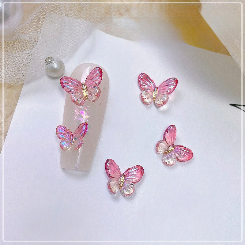 Butterfly Shape Charms - BP01 3D Resin Colorful Shiny Nail Decoration