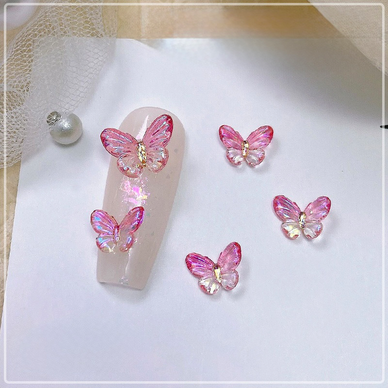 Butterfly Shape Charms - BP01 3D Resin Colorful Shiny Nail Decoration