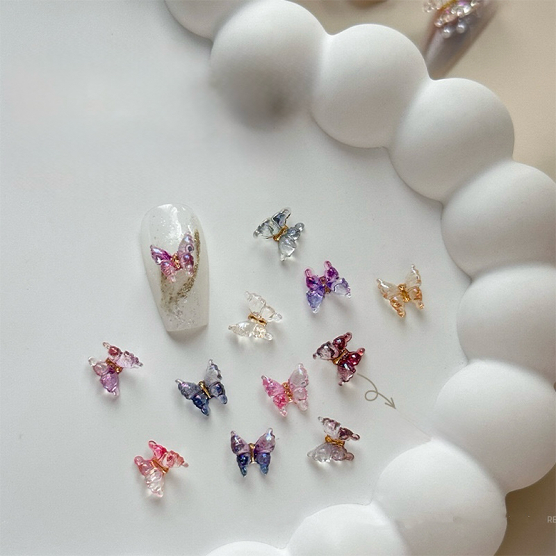 Butterfly Shape Charms - BP02 3D Resin Colorful Shiny Nail Decoration