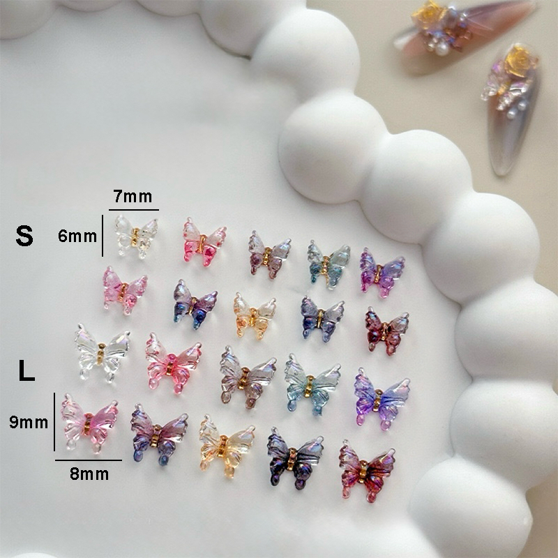 Butterfly Shape Charms - BP02 3D Resin Colorful Shiny Nail Decoration