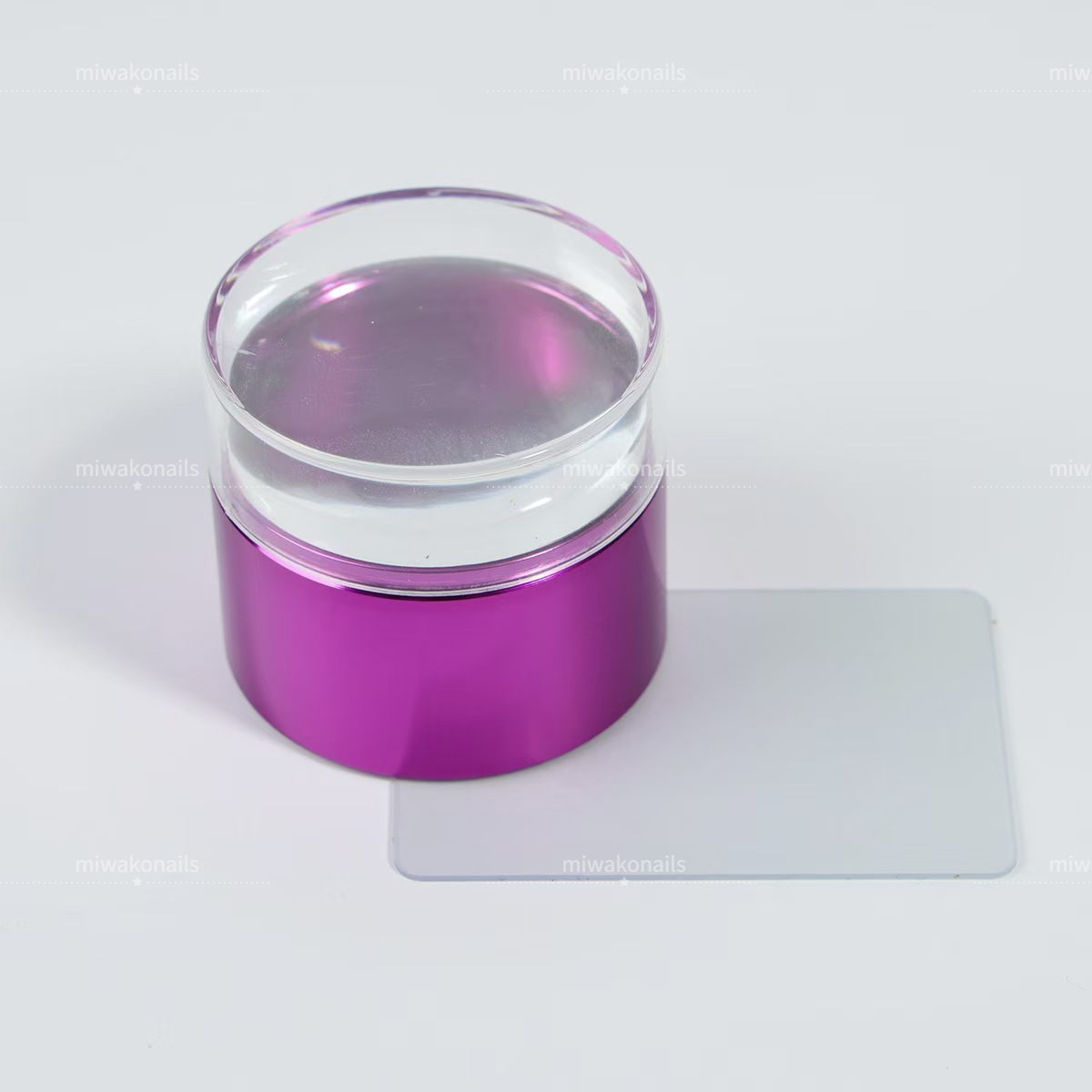 Stamper for Professional - High Tack Ultra Elastic 40mm Wider Lager Silicone with Cap, Aluminum Body, No Misplacement for Stamping DIY, French Tip