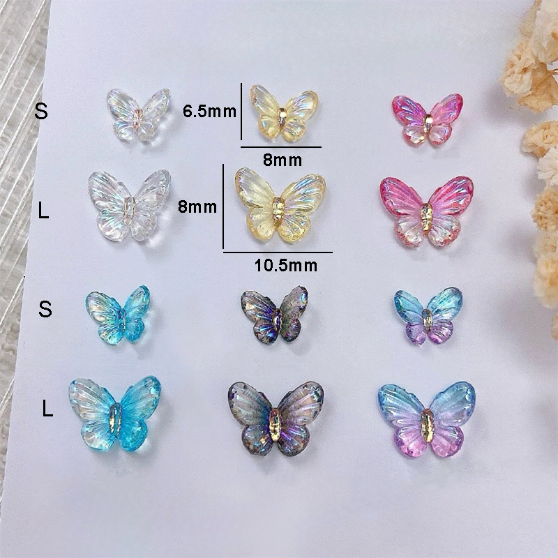 Butterfly Shape Charms - BP01 3D Resin Colorful Shiny Nail Decoration
