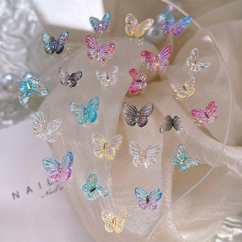 Butterfly Shape Charms - BP01 3D Resin Colorful Shiny Nail Decoration