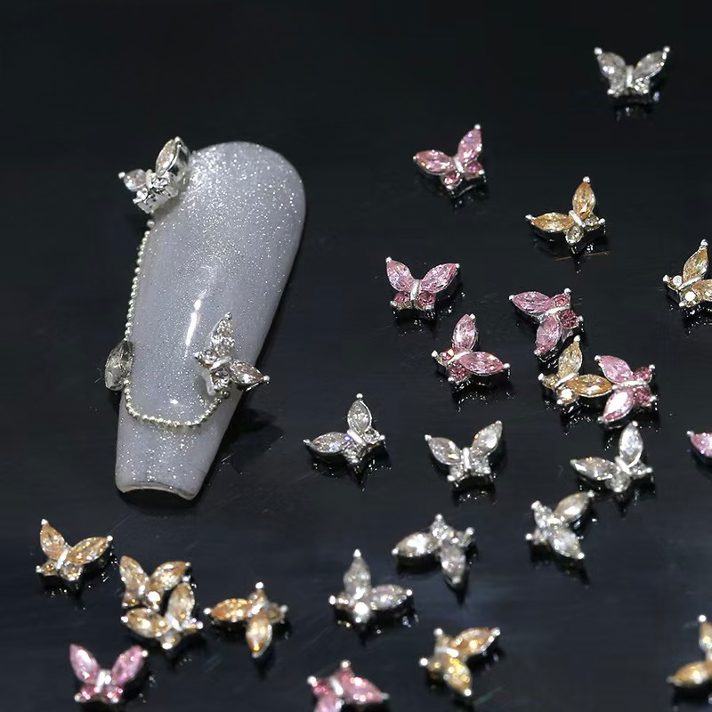 Butterfly Shape Charms - BR03 3D Alloy Colorful Rhinestones Shiny Gems Nail Crystal Decoration
