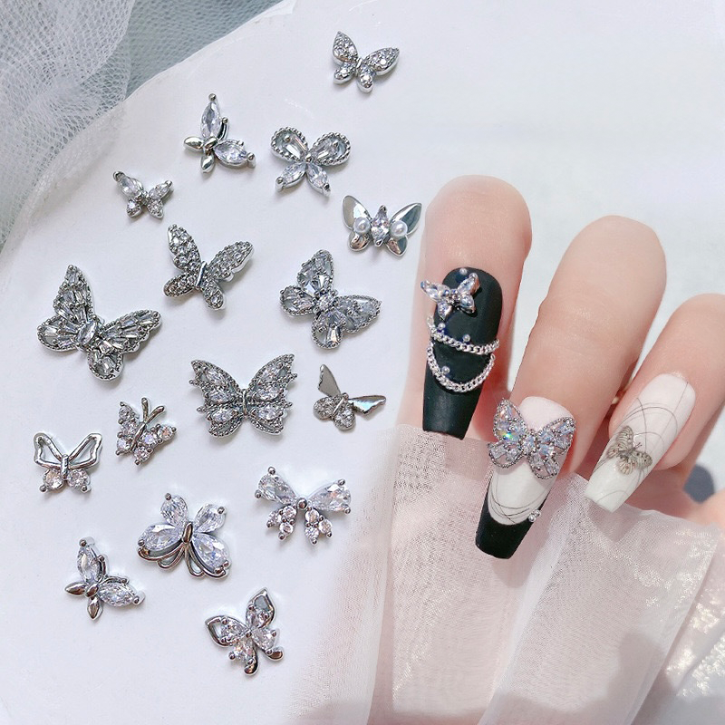 Butterfly Shape Charms - BR05 3D Alloy Rhinestones Shiny Gems Nail Crystal Decoration