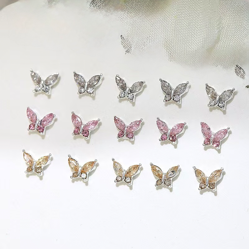 Butterfly Shape Charms - BR03 3D Alloy Colorful Rhinestones Shiny Gems Nail Crystal Decoration