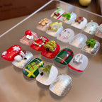 Christmas Silicone Mold - Deep Groove for 3D Nail Charm, Snowman Santa Reindeer Nail Art Sculpture Decoration Carving Templates for DIY Precise Pattern