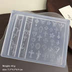 Cross Silicone Mold - 5D Nail Art Charm Sculpture Decoration Carving Templates for DIY Precise Pattern