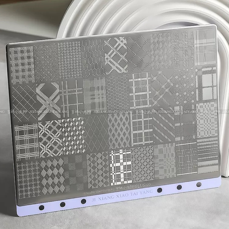 Extra-Large Stamping Plate Collection -Cute Cartoon Punk Graffiti Minimalist Futuristic Style Nail Art for DIY Manicure Salon Design Supplies Tools