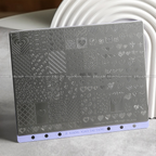 Extra-Large Stamping Plate Collection -Cute Cartoon Punk Graffiti Minimalist Futuristic Style Nail Art for DIY Manicure Salon Design Supplies Tools