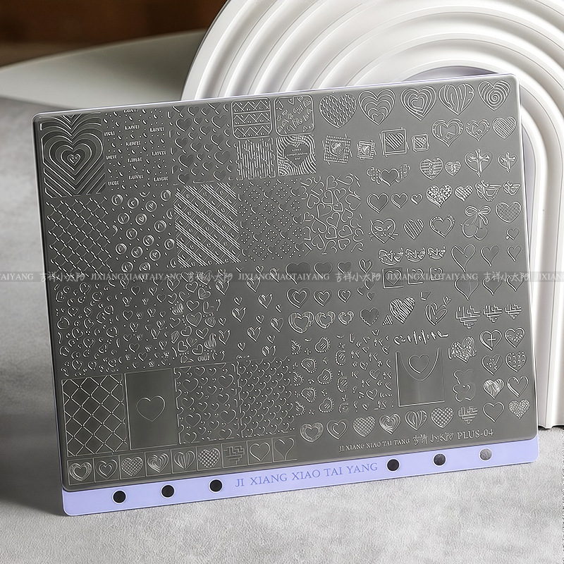 Heart Stamping Plate - Collage Cute Style Nail Art for DIY Manicure Salon Design Supplies Tools