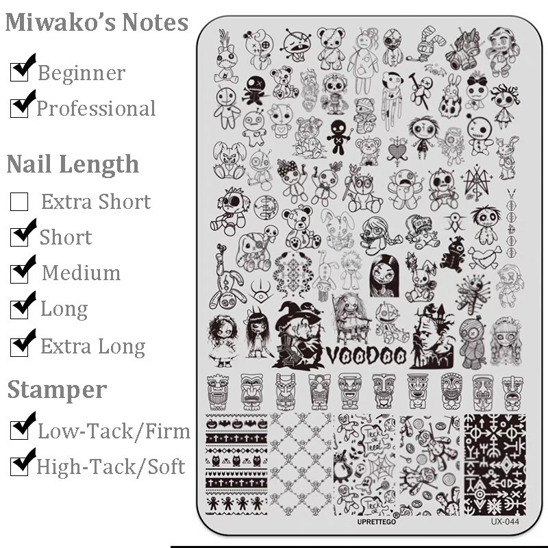 Halloween theme Nail Art Stamping Plate for DIY Manicure Salon Design Supplies Tools