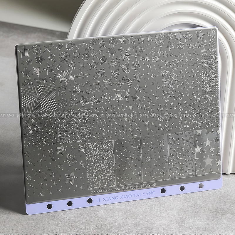 Extra-Large Stamping Plate Collection -Cute Cartoon Punk Graffiti Minimalist Futuristic Style Nail Art for DIY Manicure Salon Design Supplies Tools