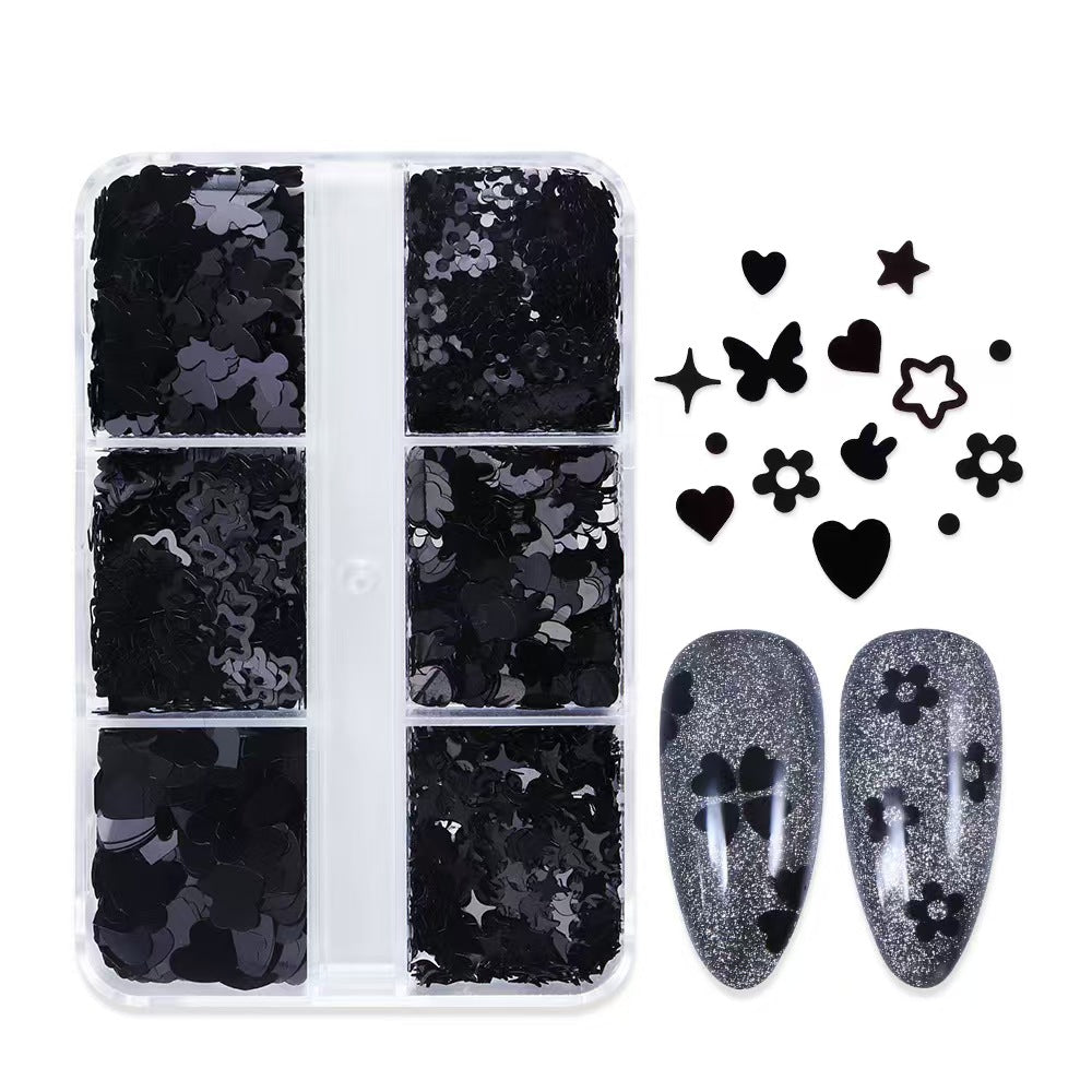 Whimsical Sequins - Thin Multiple Design Rabbits Butterflies Hearts Stars Flowers 3D Holographic Colorful Nail Art Glitter Supplies for Nails DIY Decorations