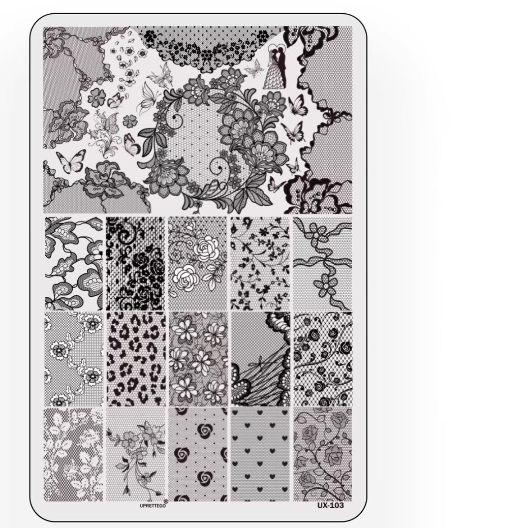 Flowers Theme Nail Art Stamping Plate for DIY Manicure Salon Design Supplies Tools