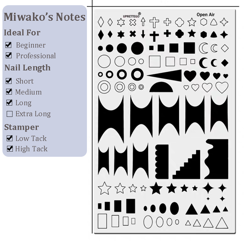 French Tip Stamping Plate - Deep Round Almond Nail Art for DIY Manicure Salon Design Supplies Tools