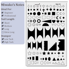 French Tip Stamping Plate - Deep Round Almond Nail Art for DIY Manicure Salon Design Supplies Tools